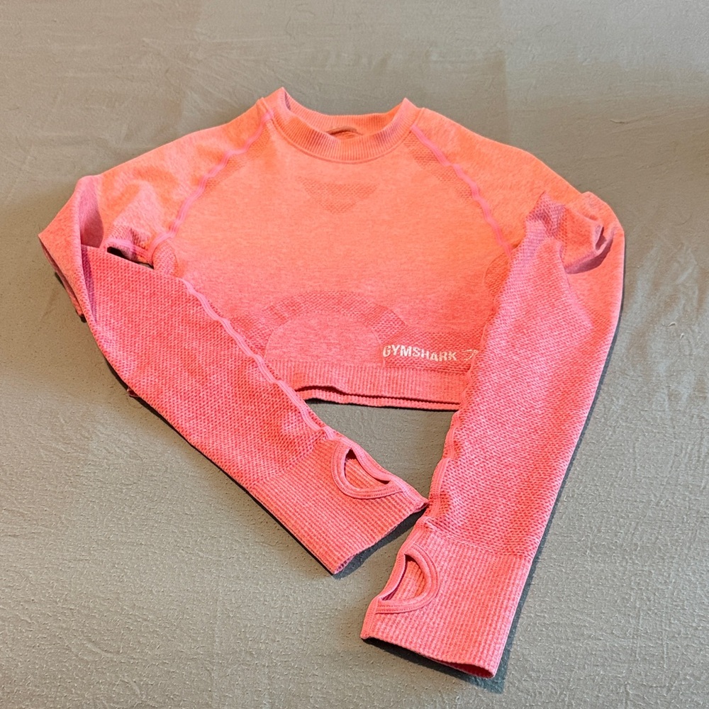 Gymshark Coral Long Sleeve Crop Top